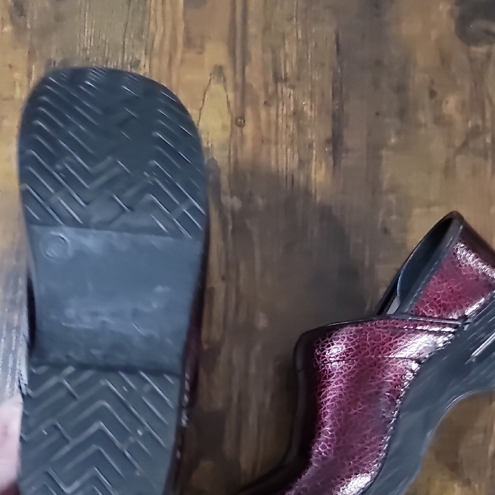 Dansko Maroon Textured Clogs - image 4